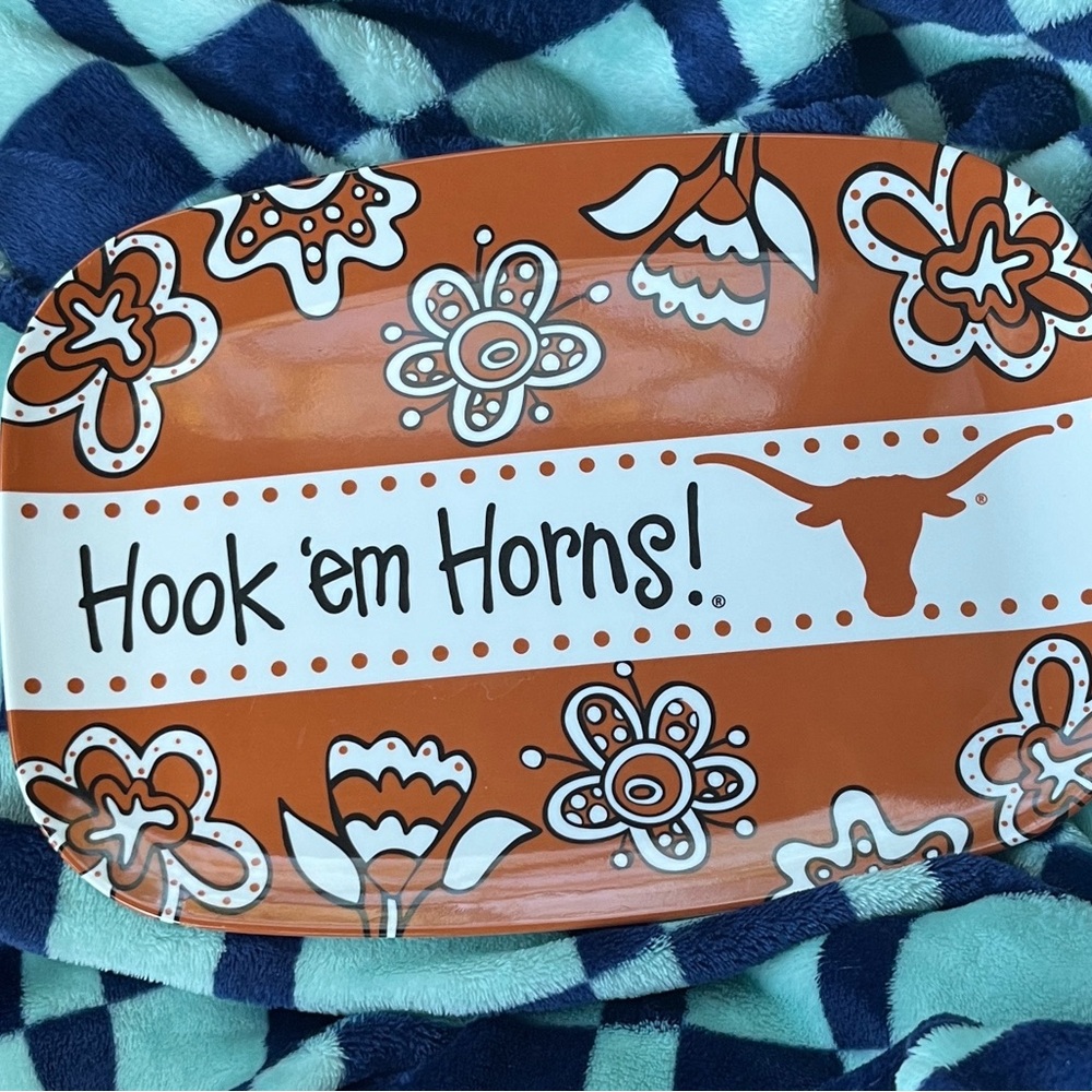 Texas longhorns glory haus platter and chip dip tray BUNDLE